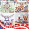 4.5-Foot Patriotic Garland for the 250th Independence Day Celebration, Featuring Red, White, and Blue Berry Branches with Metal Star Accents and 30 Fairy Lights — Ideal for 4th of July Door or Wall Décor